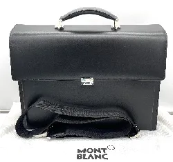 montblanc cartable en cuir noir avec verouillage à code