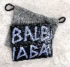 portefeuille balenciaga en cuir noir à motifs grafiti