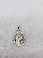 pendentif argent ovral vierge argent 800 millième (19 ct) 3,09g