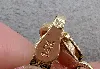 bracelet maille plate motifs limés en or or 585 millième (14 ct) 1,78g