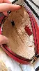 gucci marmont belt bag / pochette ceinture ovale en cuir rouge (légères traces d'utilisation en dessous)