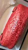 gucci marmont belt bag / pochette ceinture ovale en cuir rouge (légères traces d'utilisation en dessous)