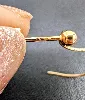 boucles d'oreilles boule avec une file pendante or 750 millième (18 ct) 0,94g