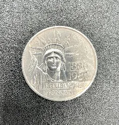 pièce argent 100 francs statue de la liberté de 1986 argent 900 millième 15,03g