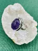 bague argent avec amethyste ovale argent 925 millième (22 ct) 6,34g