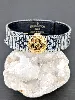 louis vuitton bracelet mini lin wish blossom en toile gris et cuir bleu