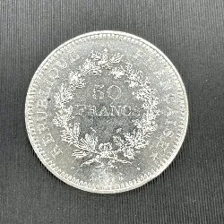 pièce 50 francs hercules 1976 argent 900 millième 30,04g