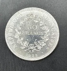 pièce 50 francs hercules 1979 argent 900 millième 29,97g