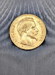 pièce d'or 20 francs napoléon iii 1860 or 916 millième (22 ct) 6,44g