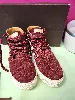 chaussures louis vuitton bordeaux daim et cuir