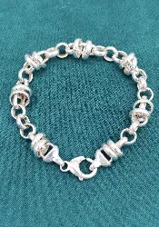 bracelet argent maille fantaisie argent 925 millième (22 ct) 19,78gr