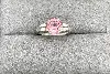 bague enfant argent avec oxyde rose facetté argent 925 millième (22 ct) 0,99g