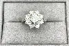 bague fleue argent pavée d'oxydes argent 925 millième (22 ct) 3,87g