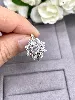 bague fleue argent pavée d'oxydes argent 925 millième (22 ct) 3,87g