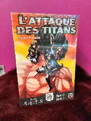 livre l'attaque des titans coffret t05 à t08: coffret 4 tomes