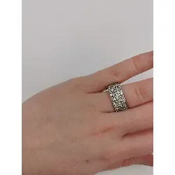 bague argent ornée d'oxydes argent 925 millième (22 ct) 4,21g