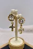 boucles d'oreilles clips agatha vintage avec croix en stress