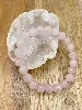 bracelet élastiqué boules en pierre quartz rose d8mm