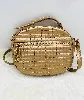 céline sac bandouillière gold c charm mm en cuir de veau matelassé doré