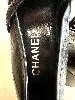 chanel ballerines en cuir couleur noir avec petits talon de 3,5cm