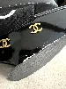 chanel mules à talon 9,5cm en cuir noir avec les logos cc en métal doré pointure 37,5