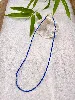 collier billes lapis lazuli 2mm l40-46cm