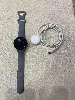 google pixel watch - argent poli - montre connectée avec bracelet - fluoroélastomère - charbon de bois - taille du bracelet : l - 