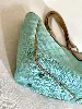 gucci sac cabas jackie en toile gg bleu turquoise et cuir marron