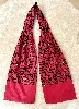 hermès foulard / ascot / lavallière en 100% soie rouge avec motif