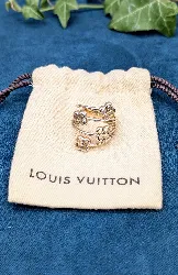 louis vuitton bague fleur full ring en métal doré