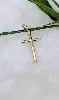 pendentif croix lisse or 750 millième (18 ct) 1,52g