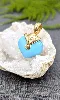 pendentif or orné d'un coeur en turquoise or 750 millième (18 ct) 7,67g