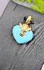 pendentif or orné d'un coeur en turquoise or 750 millième (18 ct) 7,67g