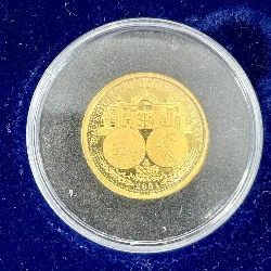 pièce commémorative or- 1 franc semeuse-10ème anniversaire du dernier franc 2001 or 585 millième (14 ct) 2,01g or 585 millième (14