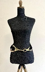 tom ford pour gucci ceinture à mors en cuir noir et boucle en métal doré