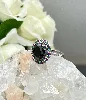 bague argent onyx et pierres de couleur argent 925 millième (22 ct) 4,77g