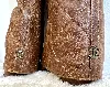 chanel bottes guêtres matelasseés en cuir marron avec talon h6,5cm