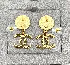 chanel boucles d'oreilles pandantes cc