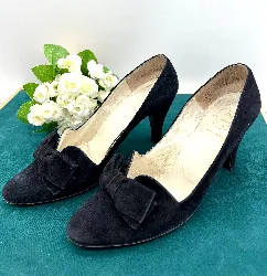 christian dior escarpins à talons 8,5cm en cuir noir suèdé