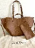 polène cyme sac cabas grand modele en cuir camel grainé