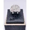 grande bague argent bombée pavé des oxydes argent 925 millième (22 ct) 13,99g