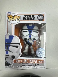 figurine funko! pop - star wars : le mandalorien n°694 - 501st clone trooper (phase ii) (76682)