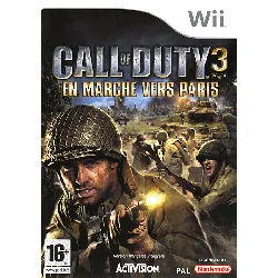 jeu wii call of duty 3 : en marche vers paris