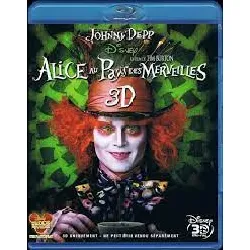 blu-ray aventure alice au pays des merveilles (tim burton) blu ray 3d