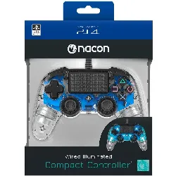 manette filaire nacon ps4 lumineuse bleue