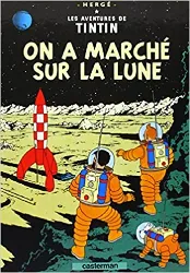 livre les aventures de tintin, tome 17 : on a marché sur la lune