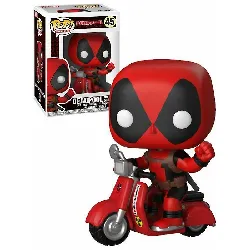 figurine pop dead pool n° 45 - deadpool avec scooter