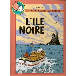 livre tintin album double, l'ile noire l'etoile mystérieuse