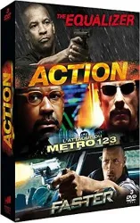 dvd coffret action : the equalizer + l'attaque du métro 123 + faster - pack