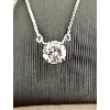 collier or blanc solitaire diamant 0,50ct environ or 750 millième (18 ct) 1,48g